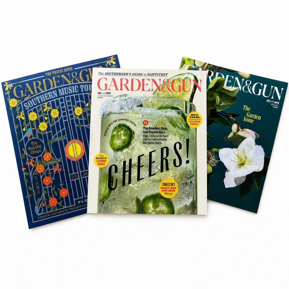 Garden & Gun Magazine April - Sept 2026 Bundle Southern Fishing Whisky Music